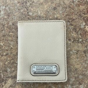 Marc Jacobs Cream Leather Card ID Case